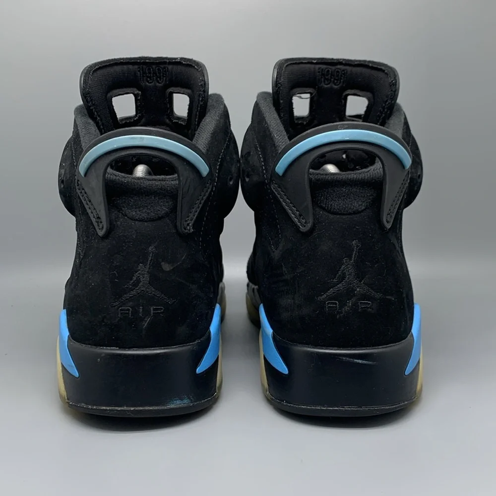 Jordan 6 Retro UNC Black Basketball Shoes‎ 384664-006 Men's Sz 10 EU 44